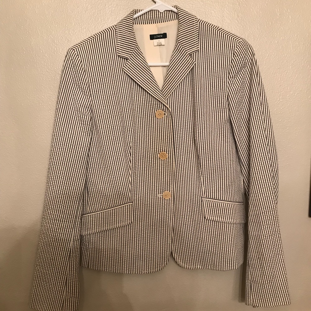 J. Crew seersucker suit